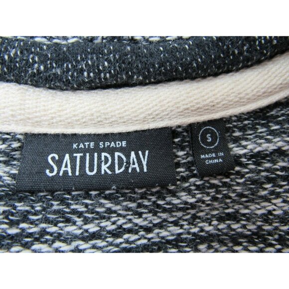 Kate Spade Saturday Womens Hoodie S Black Grey Sleeveless Zip Up - Picture 4 of 6